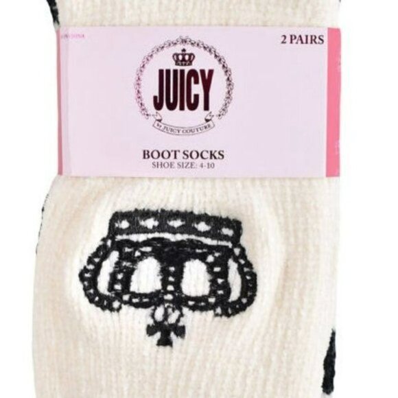 Juicy Couture Super Soft Boot Socks 2Pair - Picture 2 of 2
